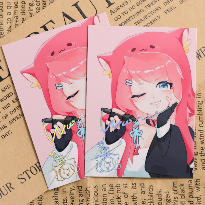 Custom Hot Stamping Foil Photocards